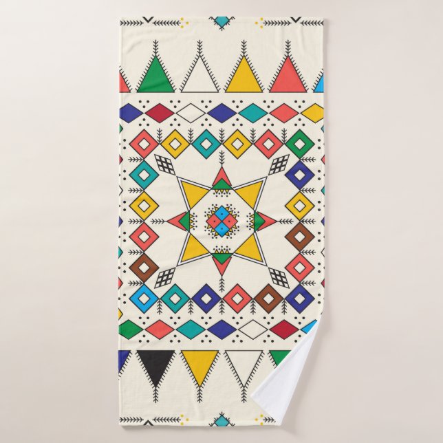 Patrón de repetición geométrica decorativa inspira (Toalla de baño)