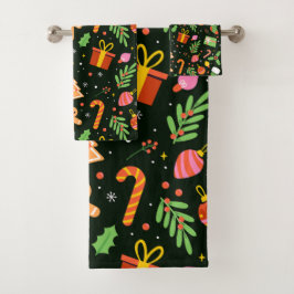 Patrón de resumen de Navidades verdes oscuros