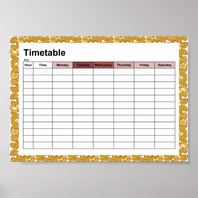 Patrón de Rosa En posters de programación de clase (Frente)