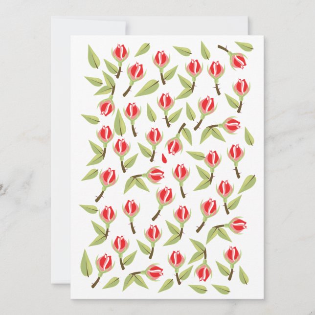 Patrón de rosa rojo (Anverso)