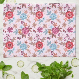 Patrón de Rosas inspirados en otoño Toalla de coci