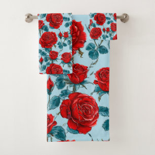 Patrón de rosas rojas