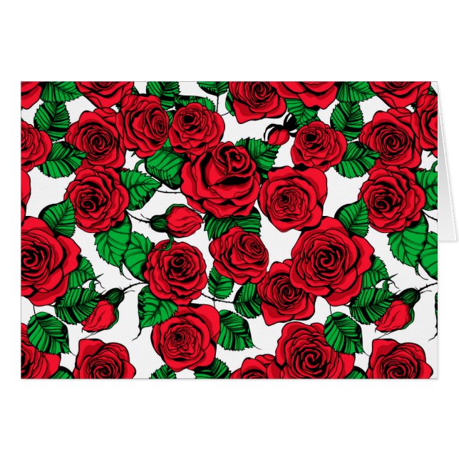 Patrón de rosas rojas (Anverso (Horizontal))