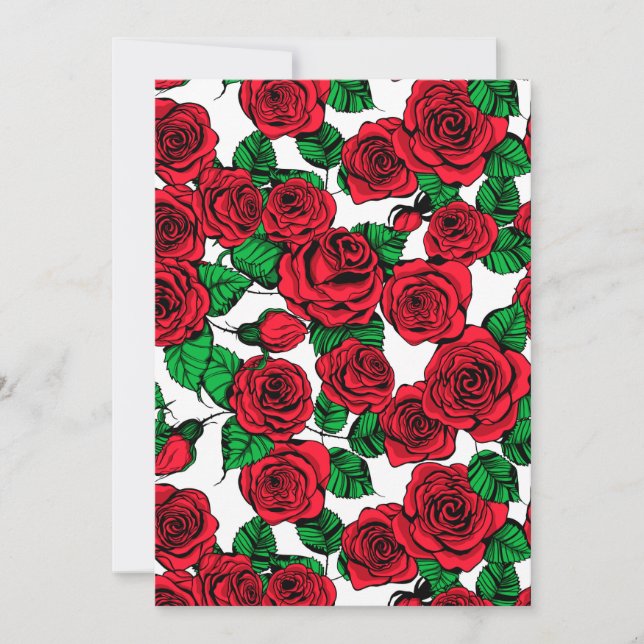 Patrón de rosas rojas (Anverso)