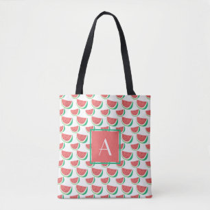 Patrón de sandía de las bolsas de verano monograma