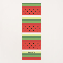 Patrón de sandía nombre personalizado yoga mat