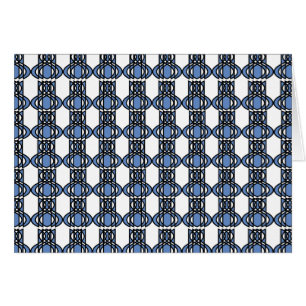 Patrón De Scarab De Mod Retro Azul Resumen