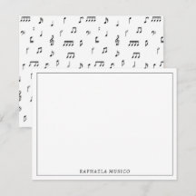 Patrón de símbolos de notas musicales en blanco y 