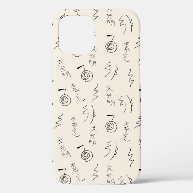 Patrón de símbolos de Reiki - iP Funda de curación (Reverso )