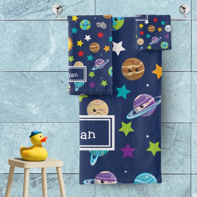 Patrón de sistema solar para el baño infantil (Subido por el creador)