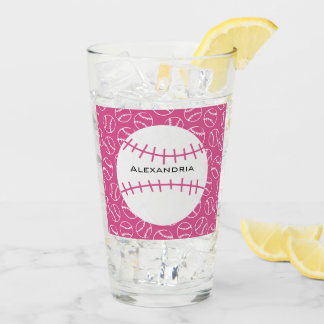 Patrón de Softbol de béisbol personalizado en rosa