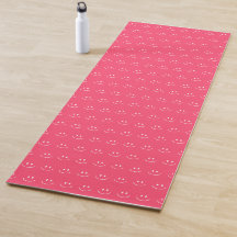Patrón de sonrisa rosa Yoga Mat