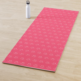 Patrón de sonrisa rosa Yoga Mat