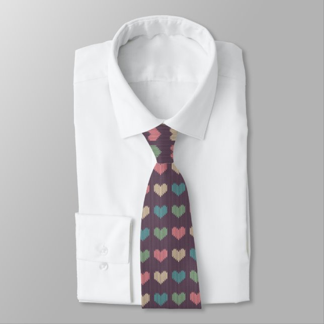 Patrón de suéter Corazones | Corbata moderna de Sa (Atado)