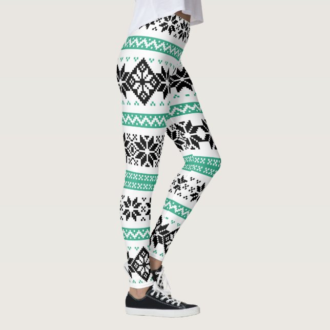 Patrón de suéter de los navidades Leggings de vaca (Derecha)