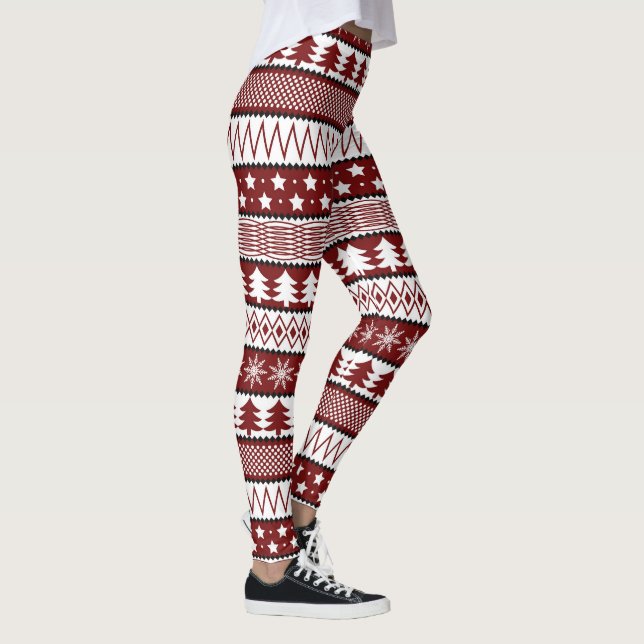 Patrón de suéter de los navidades Leggings de vaca (Derecha)