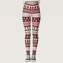 Patrón de suéter de los navidades Leggings de vaca