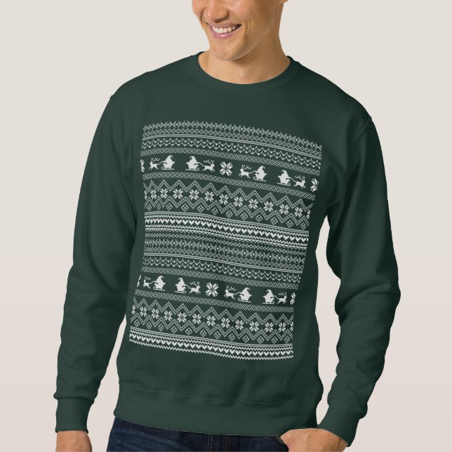 Patrón de suéter de Navidad de Papá Noel (Anverso)