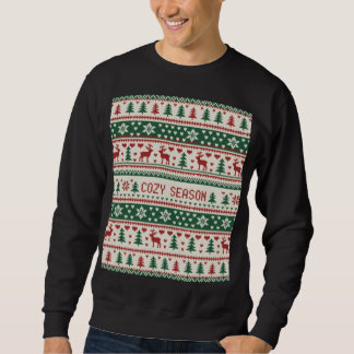 Patrón de suéter de Navidad de temporada acogedora