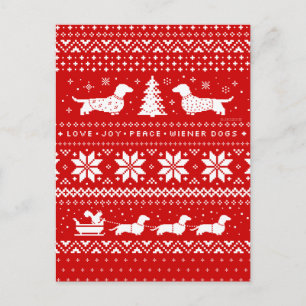Patrón de suéter de Navidad para Dachshunds
