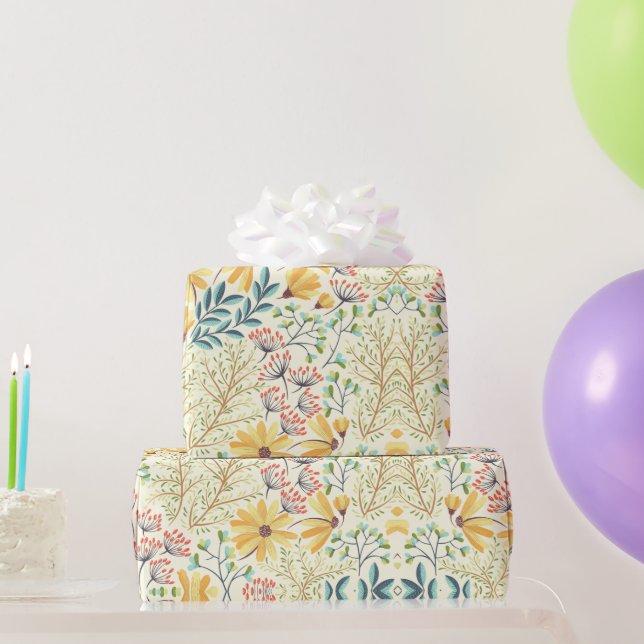 Patrón de superficie floral - Papel de escritorio  (Regalos de fiesta)