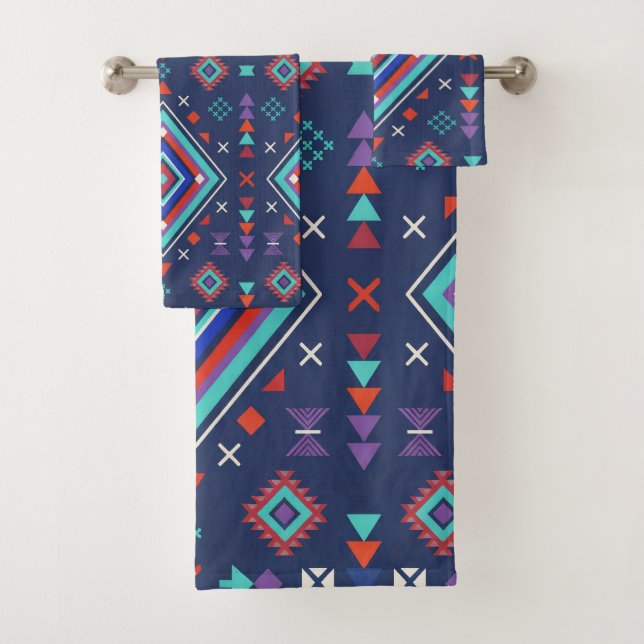 Patrón de Superficie Geométrico Boho Turquesa Mari (In situ)