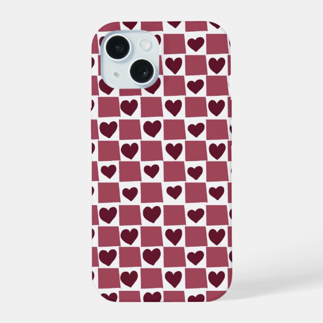 Patrón de tablero de corazones rojos (Reverso )