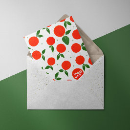 Patrón de Tangerina Tarjeta de agradecimiento