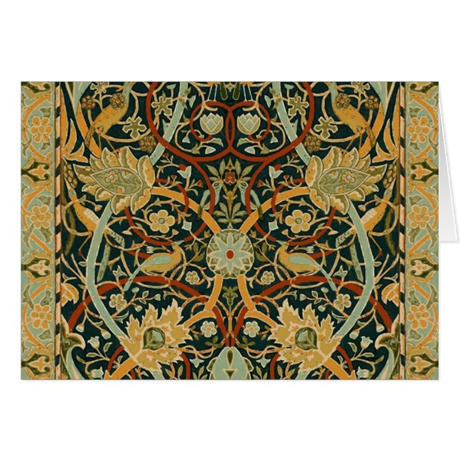 Patrón de tapiz del bosque de William Morris: Vint (Anverso (Horizontal))