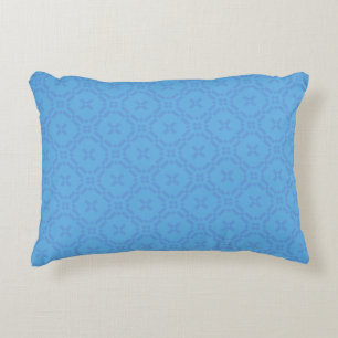 Patrón de tapiz galés, almohada de acento azul de