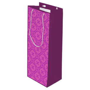 Patrón de tapiz galés, bolsa de regalo de vino ros