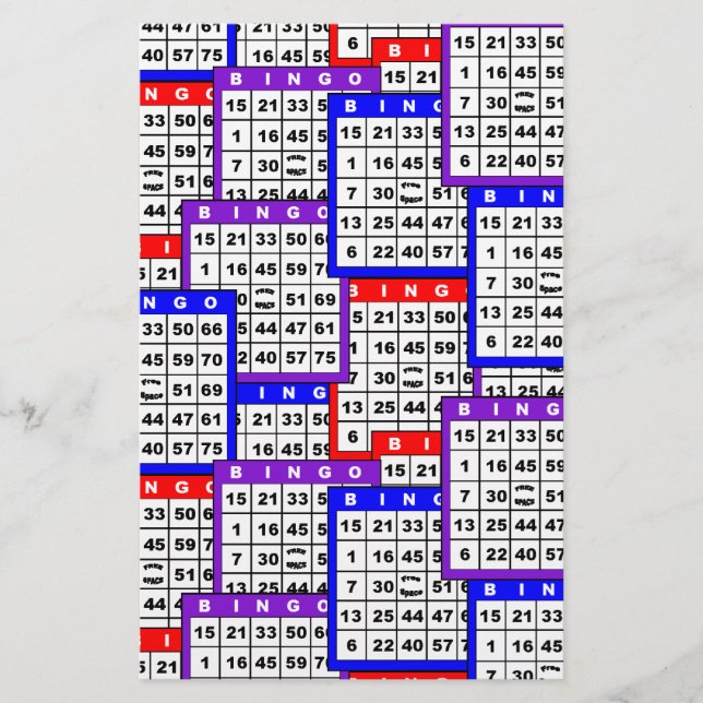 Patrón de tarjetas de bingo (Anverso)