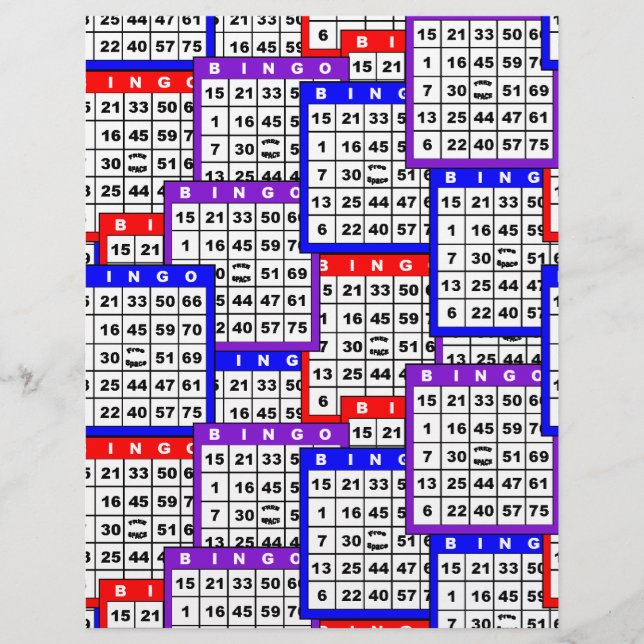 Patrón de tarjetas de bingo (Anverso)