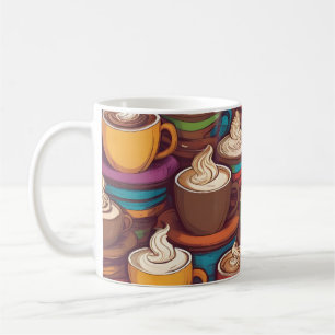 Patrón de tazas coloridas
