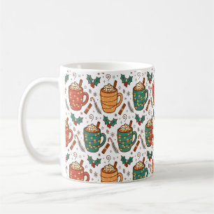 Patrón de Tazas de Café Navideñas Acogedoras