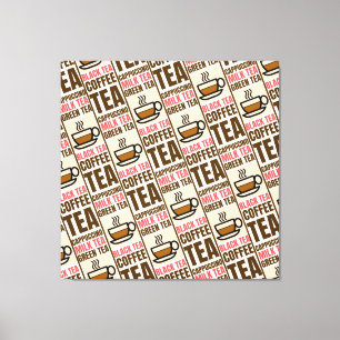 PATRÓN DE TÉ DE CAFÉ, impresión de tela estirada