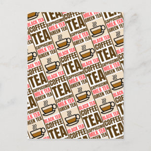 PATRÓN DE TÉ DE CAFÉ, postal