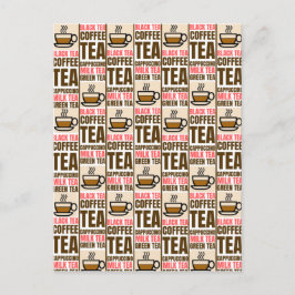 PATRÓN DE TÉ DE CAFÉ, postal