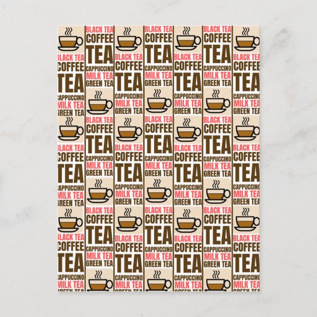 PATRÓN DE TÉ DE CAFÉ, postal (Anverso)