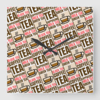 PATRÓN DE TÉ DE CAFÉ, reloj de pared acrílico