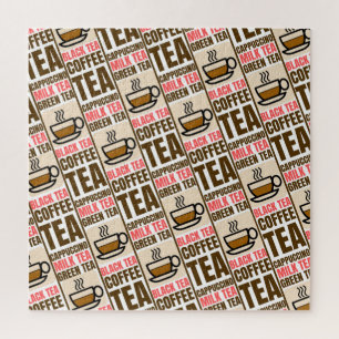 PATRÓN DE TÉ DE CAFÉ, rompecabezas