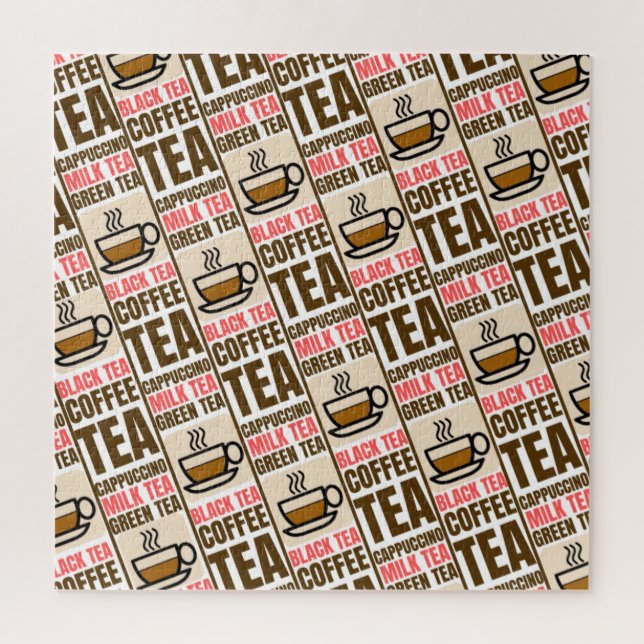 PATRÓN DE TÉ DE CAFÉ, rompecabezas (Vertical)