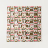 PATRÓN DE TÉ DE CAFÉ, Tapiz