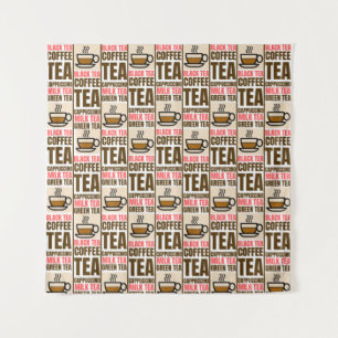 PATRÓN DE TÉ DE CAFÉ, Tapiz
