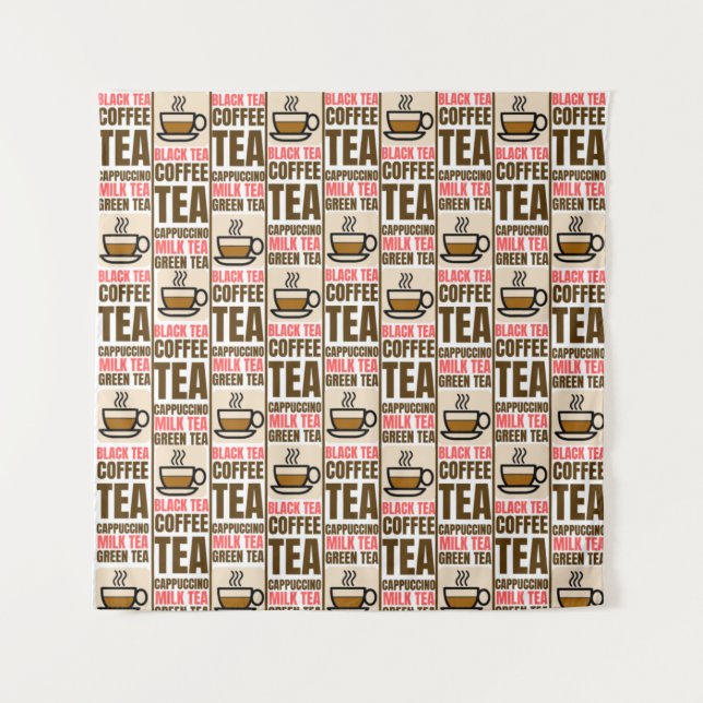 PATRÓN DE TÉ DE CAFÉ, Tapiz (Anverso)