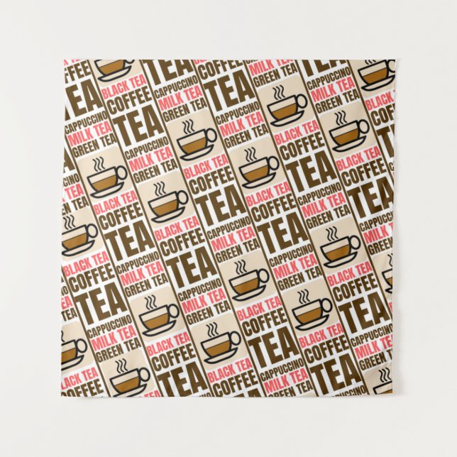PATRÓN DE TÉ DE CAFÉ, Tapiz (Anverso)