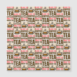 PATRÓN DE TÉ DE CAFÉ, tarjeta magnética