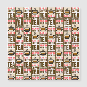 PATRÓN DE TÉ DE CAFÉ, tarjeta magnética