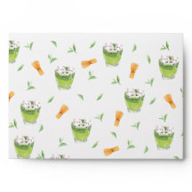 Patrón de té verde de espuma de gato Matcha