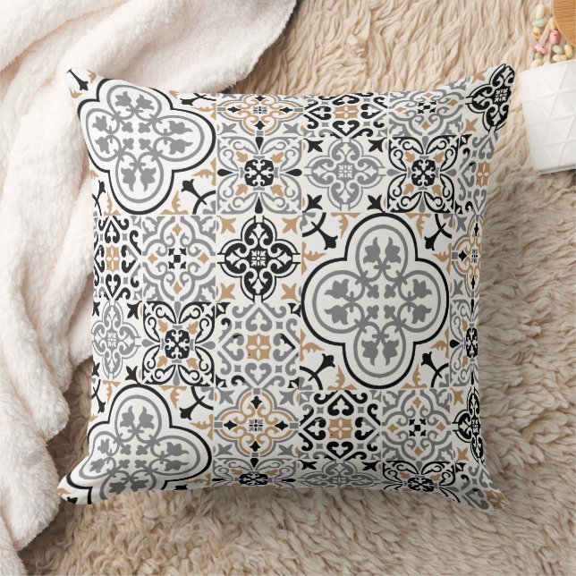 Patrón de tejas marroquí arrojar almohada (Manta)